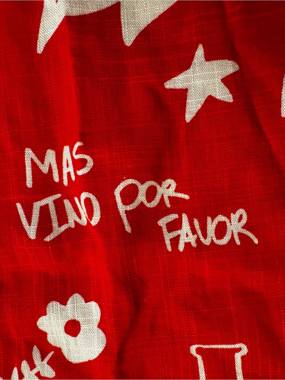 Paper Heart Anthropologie Fuego Graphic Linen Maxi Dress Red - Picture 4 of 12
